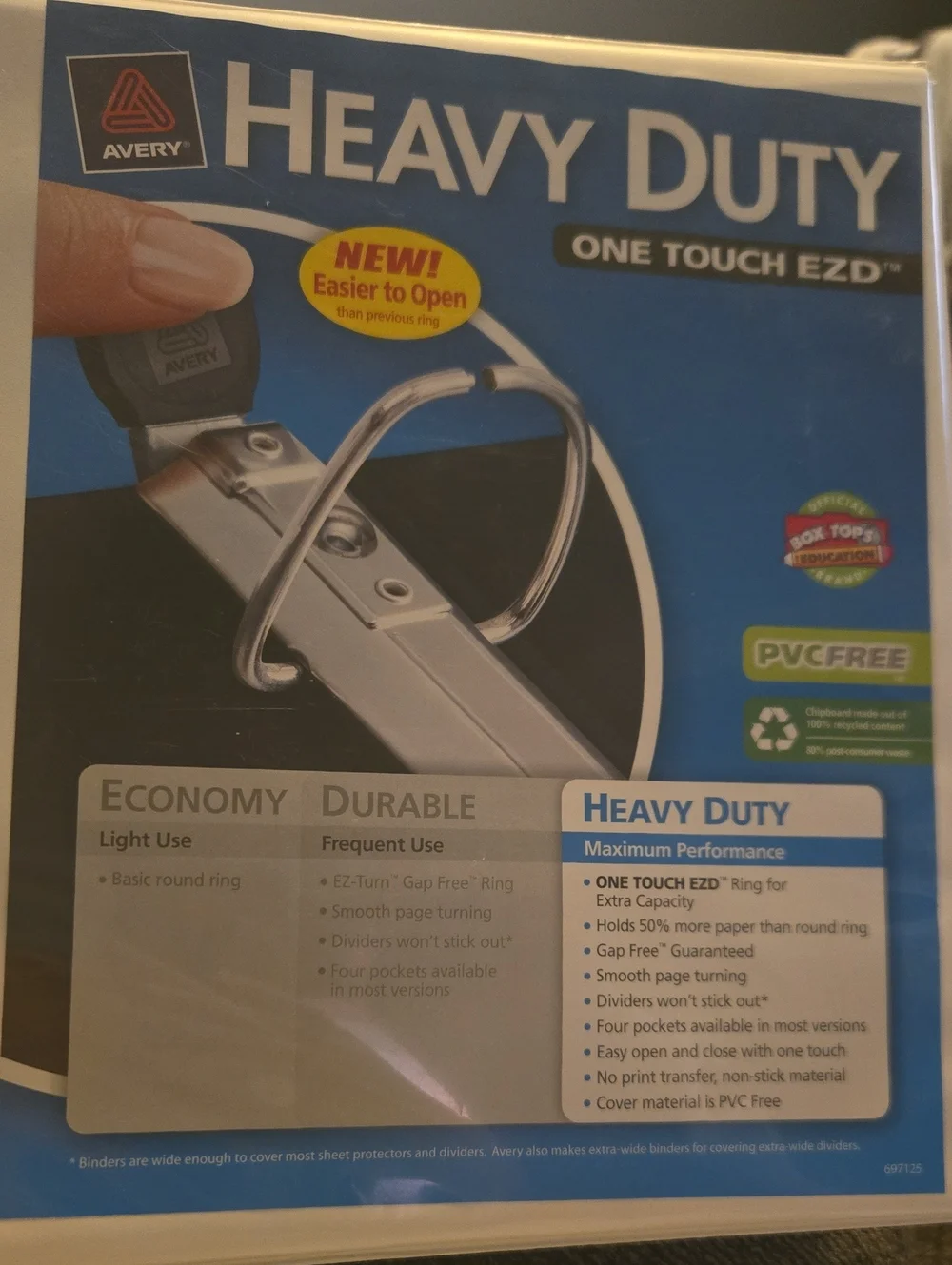 Avery Heavy Duty Three Clip Binder 11.5 x 10 inches x 1.5 in Holds 400 SheetsNew